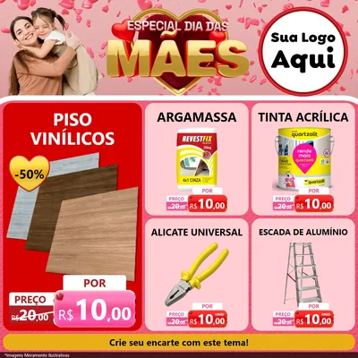 Modelo de Rede Social para Feed Facebook com o tema Especial Dia Das Mães para Material para Construção