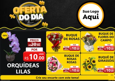 Modelo de Encarte para Encarte A4 Horizontal com o tema Oferta Do Dia para Floricultura e jardim
