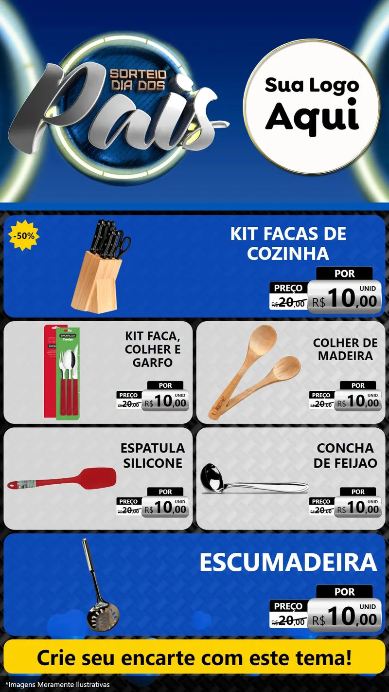 Modelo de TV para TV Vertical com o tema Sorteio Dia Dos Pais para Utilidades Domésticas