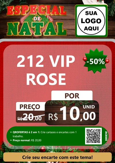Modelo de Cartaz para Cartaz A4 Vertical com o tema Especial de Natal para Perfumes