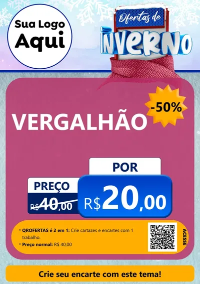 Modelo de Cartaz para Cartaz A4 Vertical com o tema Ofertas de Inverno para Ferragens