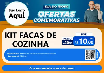 Modelo de Cartaz para Cartaz A4 Horizontal com o tema Dia do Idoso