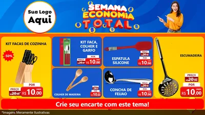 Modelo de TV para TV Horizontal com o tema Semana Economia Total para Utilidades Domésticas