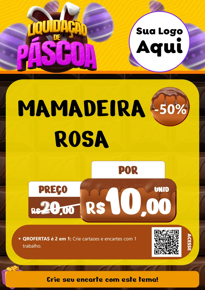 Modelo de Cartaz para Cartaz A4 Vertical com o tema Liquidação de Páscoa para Bebês