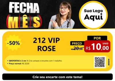 Modelo de Cartaz para Cartaz A4 Horizontal com o tema Fecha Mês para Perfumes