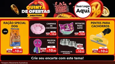 Modelo de TV para TV Horizontal com o tema Quinta de Ofertas Imbatíveis para Pet Shop