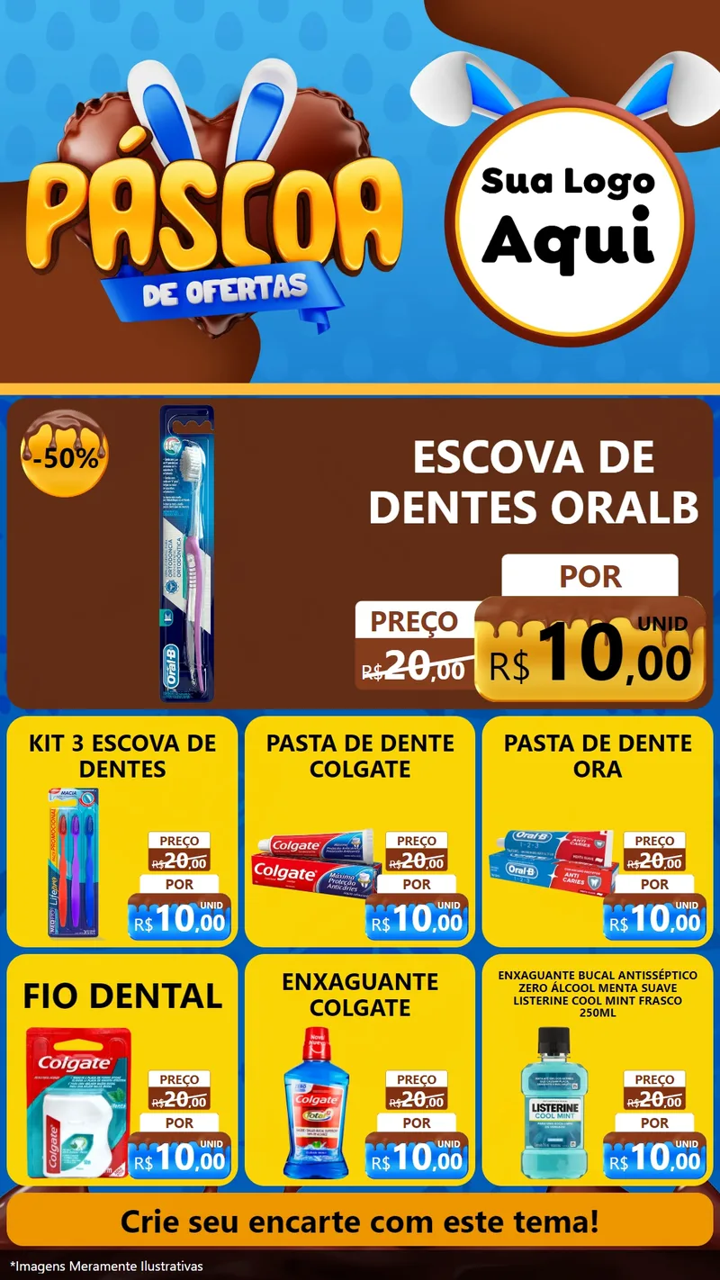 Modelo de Rede Social para Stories com o tema Páscoa de Ofertas para Higiene Pessoal