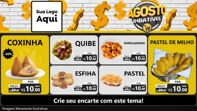 Modelo de TV para TV Horizontal com o tema Agosto imbatível para Salgadaria