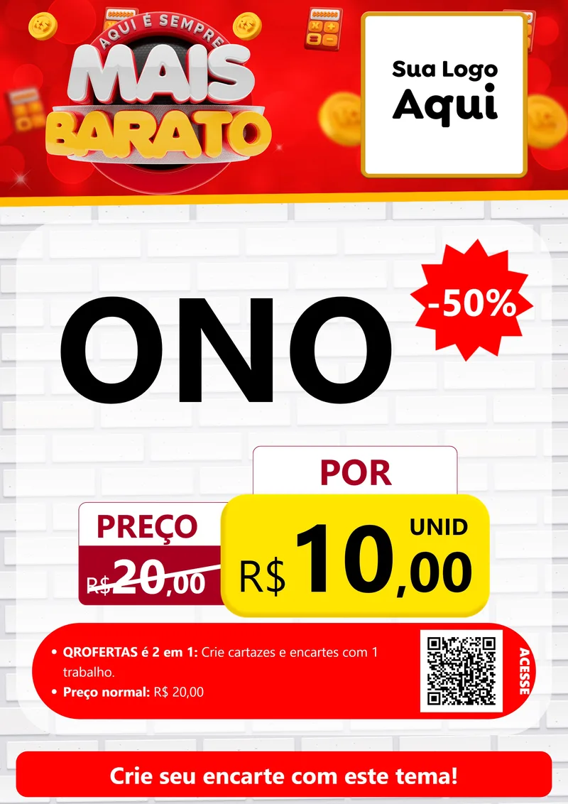 Modelo de Cartaz para Cartaz A4 Vertical com o tema Mais Barato para Óticas