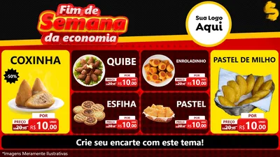 Modelo de TV para TV Horizontal com o tema Fim de Semana da Economia para Salgadaria