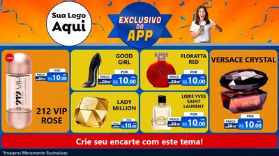 Modelo de TV para TV Horizontal com o tema Exclusivo do Aplicativo para Perfumes