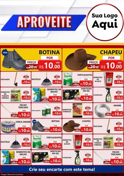 Modelo de Encarte para Encarte A4 Vertical com o tema Aproveite para Agropecuária