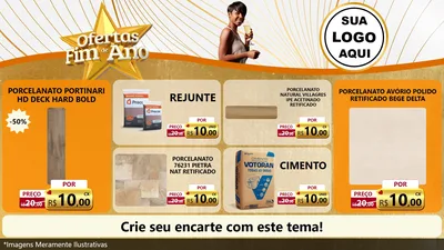 Modelo de TV para TV Horizontal com o tema Ofertas Fim de Ano para Pisos e revestimentos