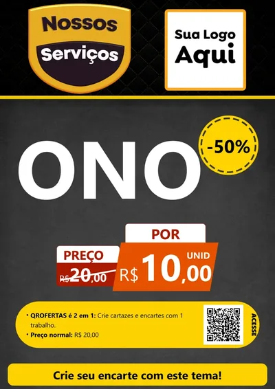 Modelo de Cartaz para Cartaz A4 Vertical com o tema Nossos Serviços para Óticas