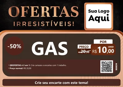 Modelo de Cartaz para Cartaz A4 Horizontal com o tema Ofertas Irresistíveis! para Água e gás