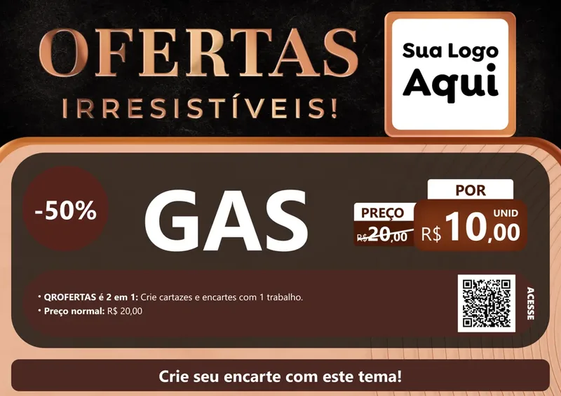 Modelo de Cartaz para Cartaz A4 Horizontal com o tema Ofertas Irresistíveis! para Água e gás