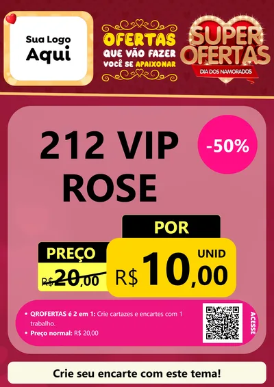 Modelo de Cartaz para Cartaz A4 Vertical com o tema Dia dos Namorados para Perfumes