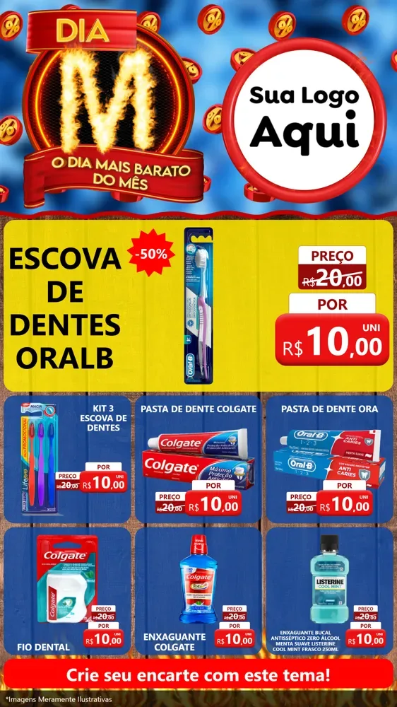 Modelo de Rede Social para Stories com o tema Dia M - O Dia Mais Barato Do Mês para Higiene Pessoal