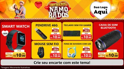 Modelo de TV para TV Horizontal com o tema Arraiá dos Namorados para Informática