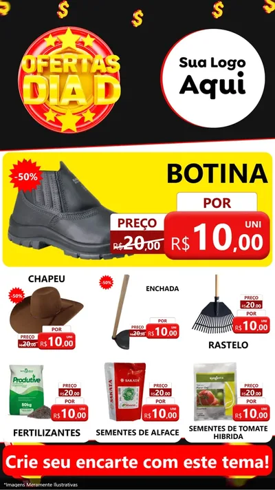 Modelo de Rede Social para Stories com o tema Dia D para Agropecuária