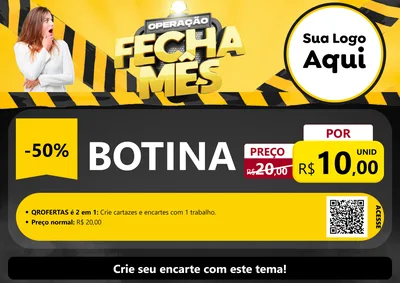 Modelo de Cartaz para Cartaz A4 Horizontal com o tema Operação Fecha Mês para Agropecuária