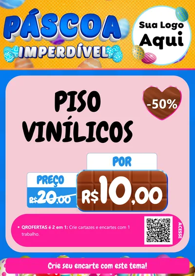 Modelo de Cartaz para Cartaz A4 Vertical com o tema Páscoa Imperdível para Material para Construção