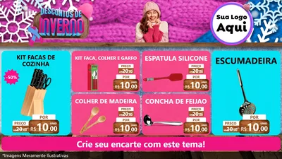 Modelo de TV para TV Horizontal com o tema Descontos de Inverno para Utilidades Domésticas