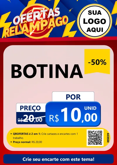 Modelo de Cartaz para Cartaz A4 Vertical com o tema Ofertas Relâmpago para Agropecuária
