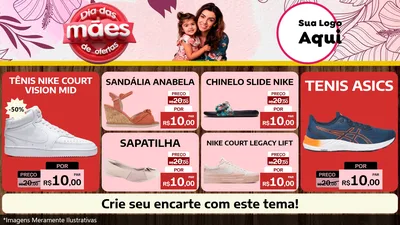 Modelo de TV para TV Horizontal com o tema Dia Das Mães De Ofertas para Calçados