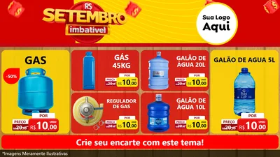 Modelo de TV para TV Horizontal com o tema Setembro Imbatível para Água e gás