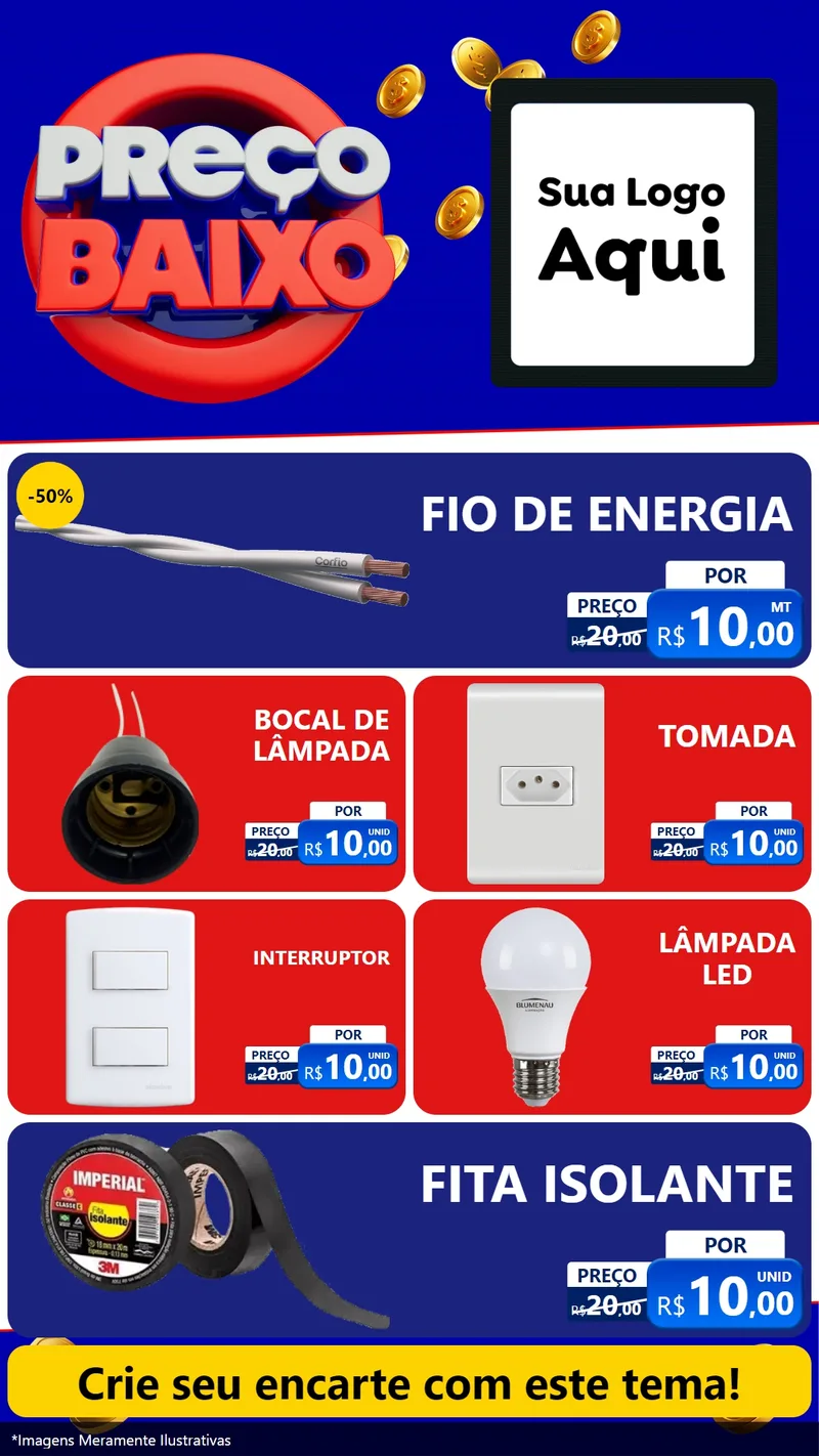 Modelo de TV para TV Vertical com o tema Preço Baixo para Materiais Elétricos