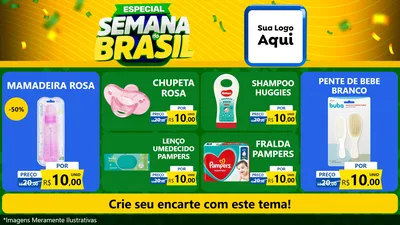 Modelo de TV para TV Horizontal com o tema Especial Semana do Brasil para Bebês