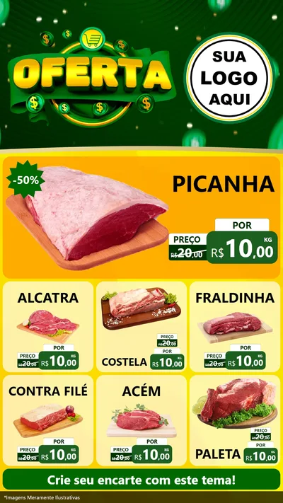Modelo de Rede Social para Stories com o tema Oferta para Açougue