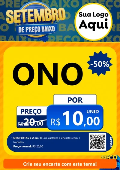 Modelo de Cartaz para Cartaz A4 Vertical com o tema Setembro De Preço Baixo para Óticas
