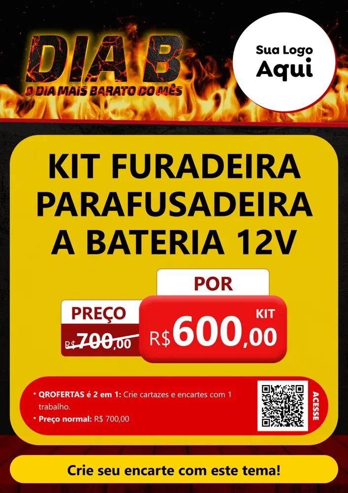 Modelo de Cartaz para Cartaz A4 Vertical com o tema Dia B para Maquinas e Ferramentas
