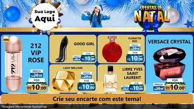 Modelo de TV para TV Horizontal com o tema Ofertas de Natal para Perfumes