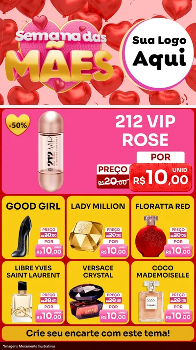 Modelo de Rede Social para Stories com o tema Semana Das Mães para Perfumes