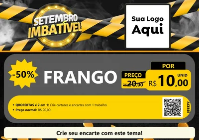Modelo de Cartaz para Cartaz A4 Horizontal com o tema Setembro Imbatível para Assados