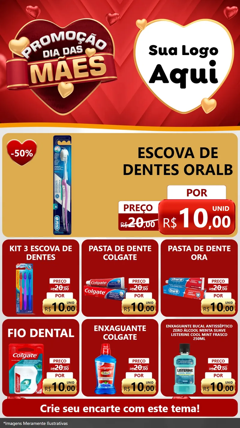 Modelo de Rede Social para Stories com o tema Promoção Dia das Mães para Higiene Pessoal