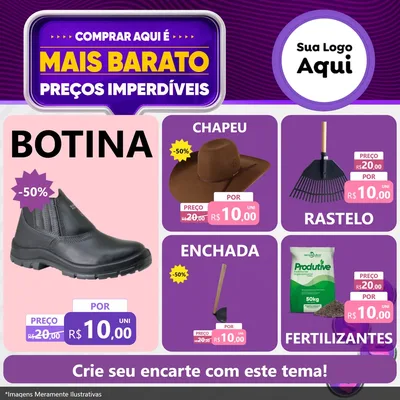 Modelo de Rede Social para Feed Facebook com o tema Mais Barato para Agropecuária