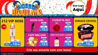 Modelo de TV para TV Horizontal com o tema Nosso Bloquinho para Perfumes