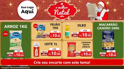 Modelo de TV para TV Horizontal com o tema O Melhor Natal para Supermercado
