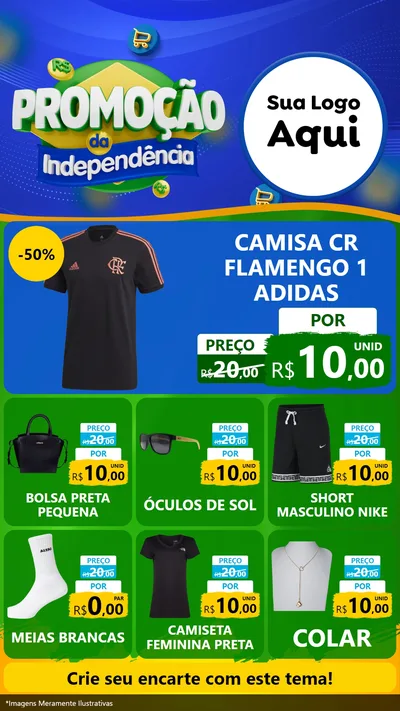 Modelo de Rede Social para Stories com o tema Promoção da Independência para Roupas e acessórios