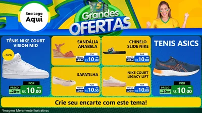 Modelo de TV para TV Horizontal com o tema Grandes Ofertas para Calçados