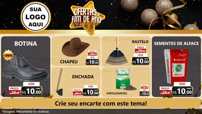 Modelo de TV para TV Horizontal com o tema Ofertas de Fim de Ano para Agropecuária