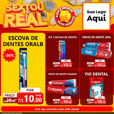 Modelo de Rede Social para Feed Facebook com o tema Sextou do Real para Higiene Pessoal