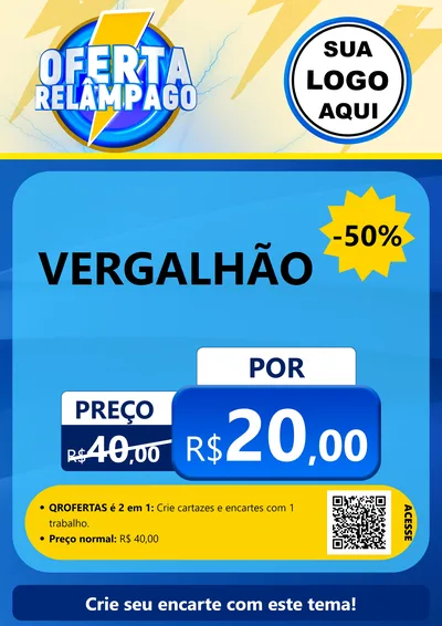 Modelo de Cartaz para Cartaz A4 Vertical com o tema Oferta Relâmpago para Ferragens