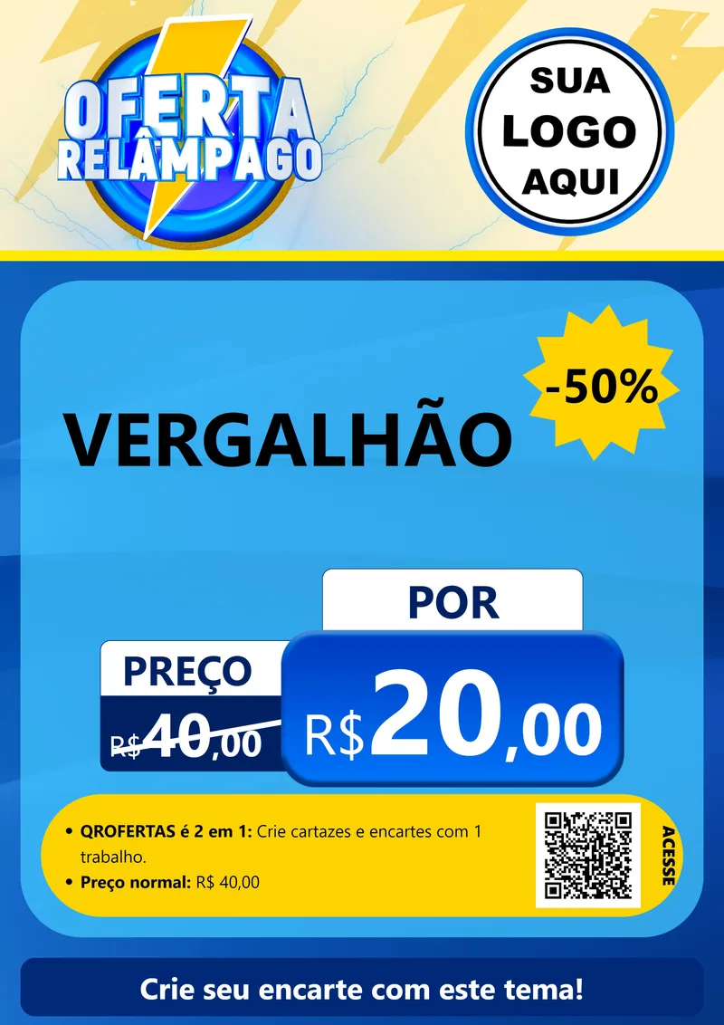 Modelo de Cartaz para Cartaz A4 Vertical com o tema Oferta Relâmpago para Ferragens