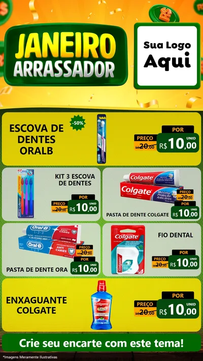 Modelo de TV para TV Vertical com o tema Janeiro Arrasador para Higiene Pessoal