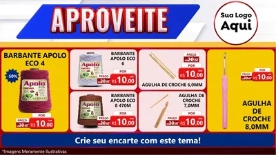 Modelo de TV para TV Horizontal com o tema Aproveite para Armarinho e Aviamentos